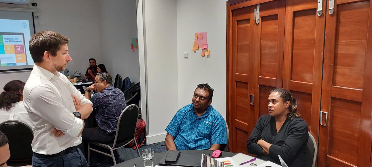 @IOMFiji conducted the first training to Fijian government officials and CSOs on migration policy today in Suva supported by IOM Geneva and Bangkok policy team as part of Fiji’s @IOMDevFund funded project on enhancing migration governance & sustainable development in Fiji