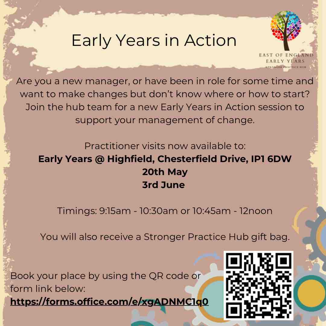 Are you a new manager of an #eysetting? 📢 Sign up to one of our FREE visits to a local setting! Spaces limited, so be quick! 💨 ow.ly/7NV950Rp4xE #EoEEYSPH #StrongerPracticeHub