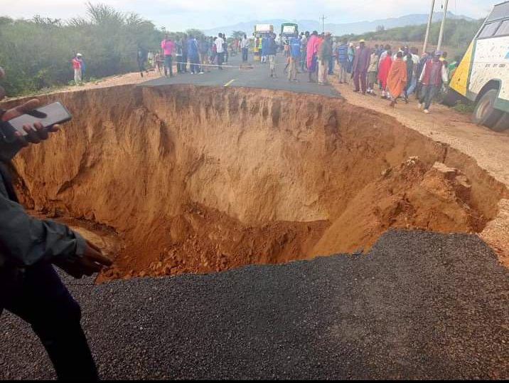 Lodwar -kitale road big sinkhole