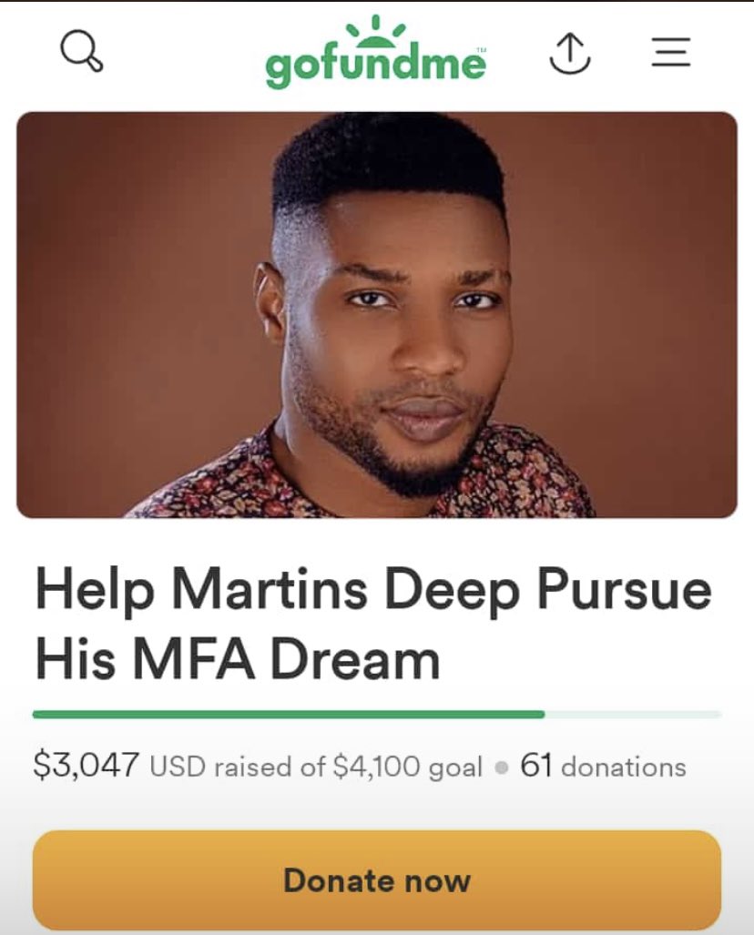 @MartinsDeep1 needs your help to make his dream come true. Please, help donate towards this great cause. Thanks. gofund.me/053179cc