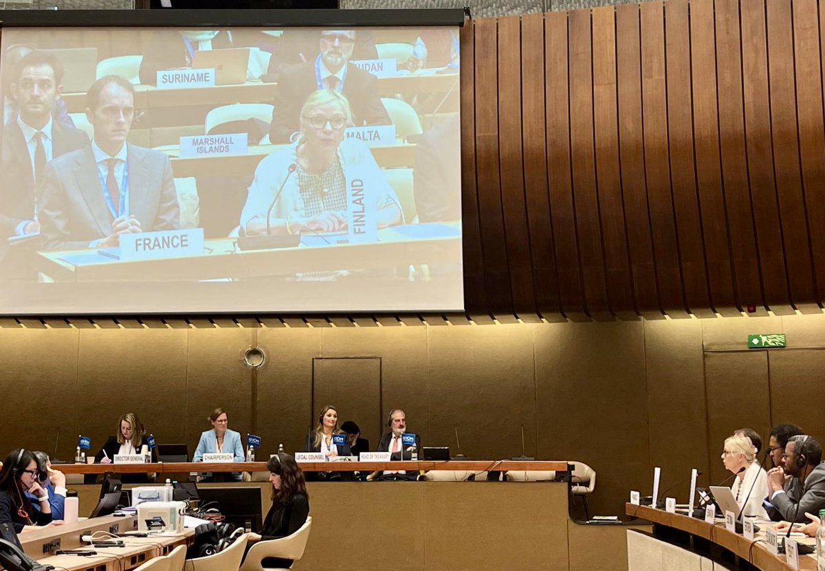 @SchroderusFox: On behalf of the Nordic countries 🇩🇰 🇫🇮 🇮🇸 🇳🇴 🇸🇪, we wish the new Deputy Director Generals of @UNmigration best of luck in your endeavors. We are key partners for IOM, and its leadership can count on the Nordics continued support.