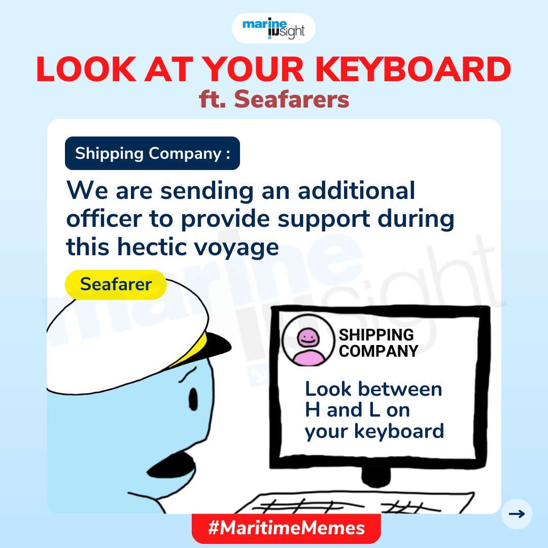 MarineInsight's tweet photo. 😂Share your funniest keyboard moments onboard.
📷Register now - https://t.co/rzm6BEm3Ef
#Seafarers #Seafarer #Seaman #CheifOfficer https://t.co/DyVy0wk75M
