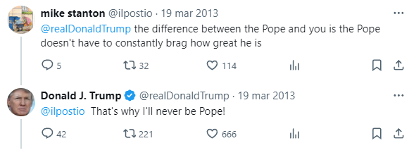 I love Trump's old tweets
