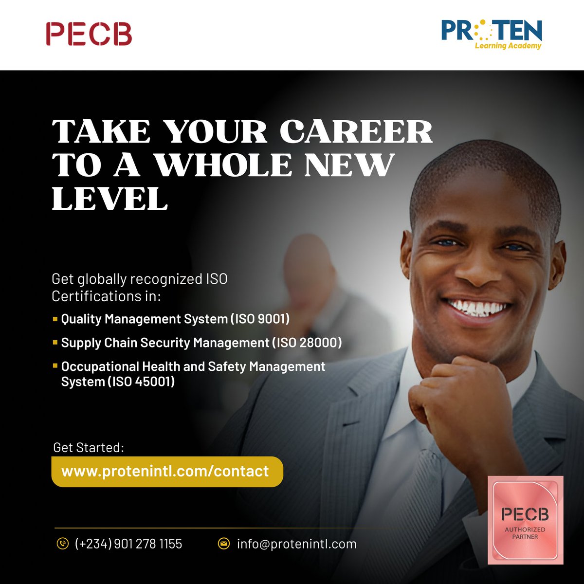 Protenintl's tweet image. Another week and another opportunity to take your career to a whole new level.

Get globally recognized ISO Certifications today

Make inquiries here: protenintl.com/contact.

#Proten #PECB #LearnWithProten #career #growth #certification #ISO #globalcertification #Leaders