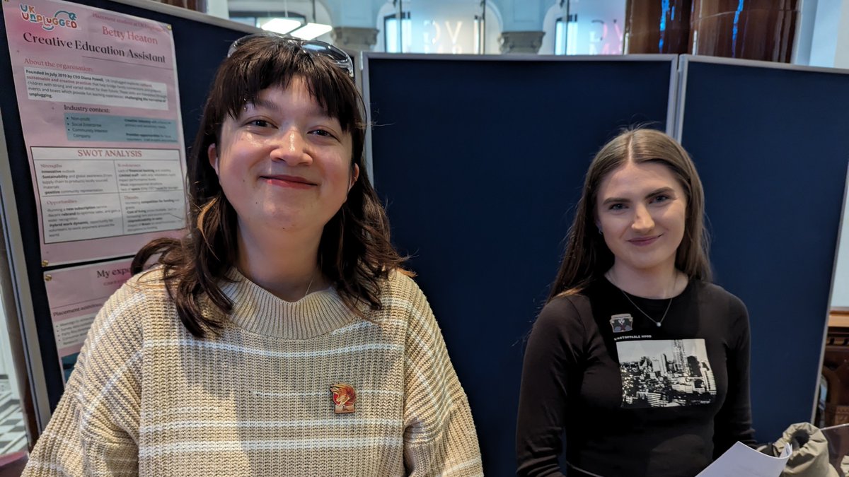 @sotauol students Ellen and Kate worked on 2 of our boxes this year #Japan and #VictorianChristmasSpirit (they're wearing the badge to prove it!)