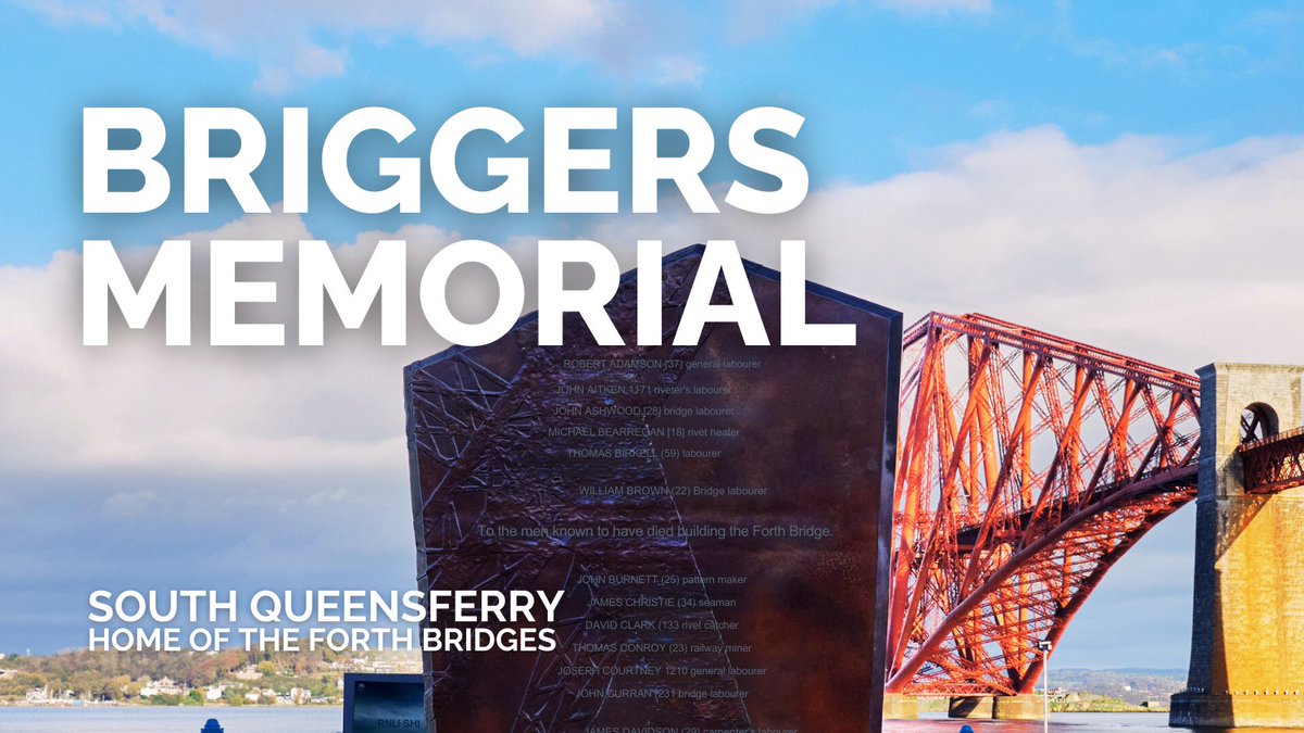 🌉 The Briggers memorial is a tribute to the men and boys (the youngest casualty was just 13 years old) who died during the construction of the iconic Forth Bridge.  

👉 theforthbridges.org/visit-the-loca…

#ForthBridges #VisitScotland #TheBriggers #ForeverEdinburgh #LoveFife