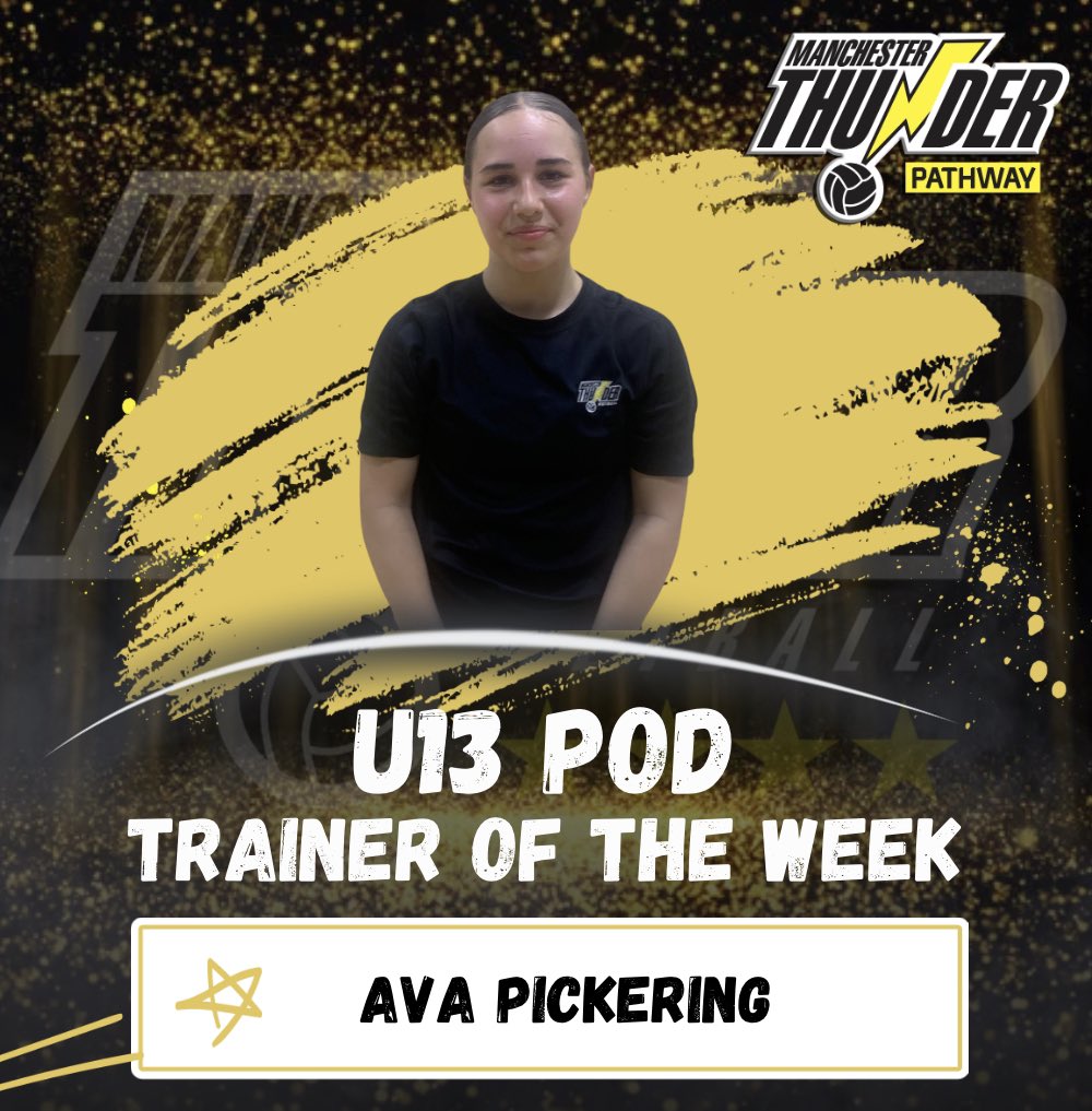 Congratulations to Ava our U13 POD TOTW 🖤💛