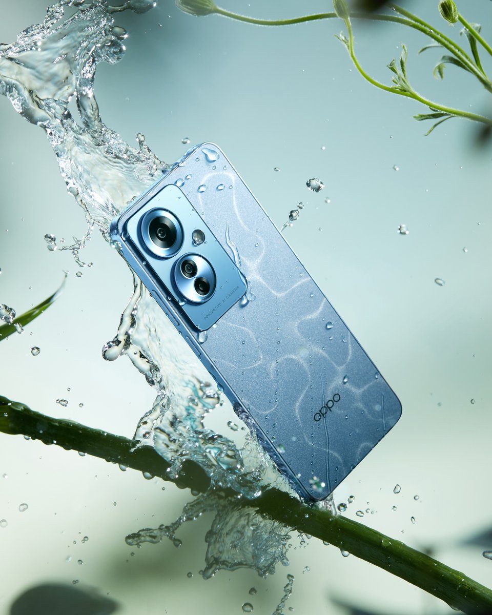 Make a splash with the water-resistant #OPPOReno11Series5G 💦