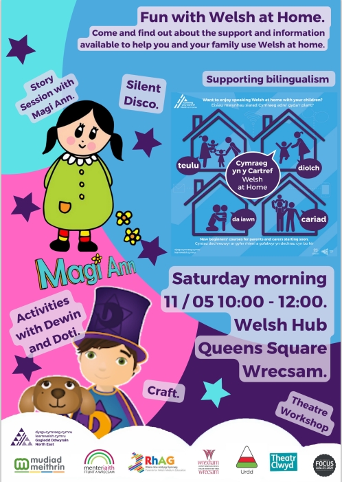 🥳Dewch draw i weld Magi Ann a'i ffrindiau yng ngŵyl FOCUS Wales. Bydd hwyl a chroeso cynnes i bawb. 🥳Come and see @ApMagiAnn and her friends at @FocusWales. There will be fun and a warm welcome for all. ⏰10AM - 12PM 📆11.05.24 📍Sgwâr y Frenhines Wrecsam Queen's Square