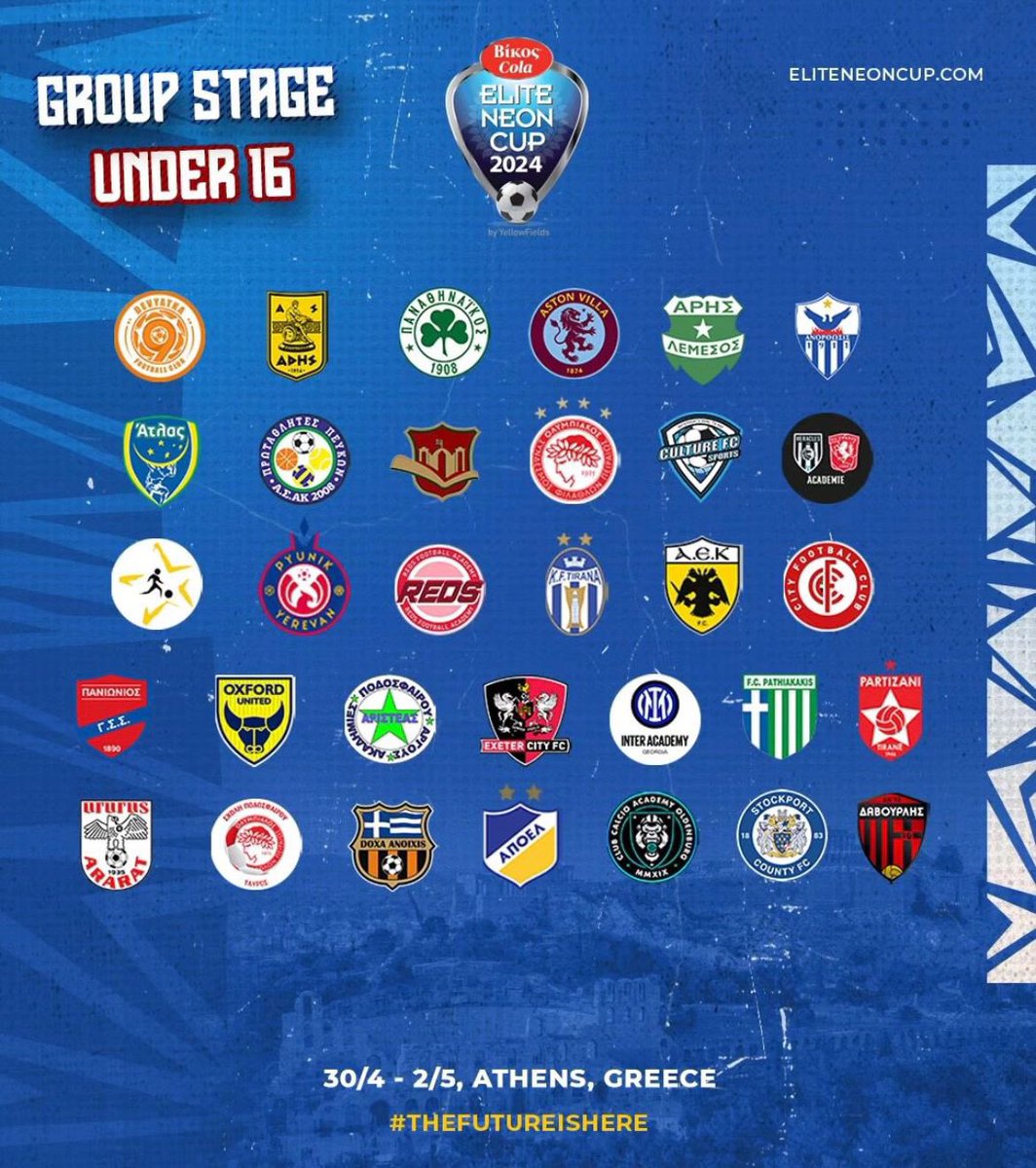 ✈️Best of luck to our under 14s and 16s, who have left for Athens today to compete in the Elite Neon Cup.

🟡🔵 #OUFC | #COYY