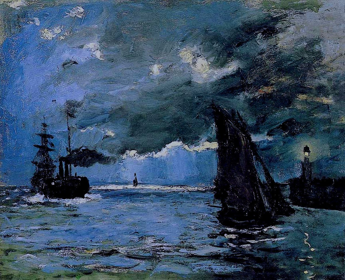 Seascape, Night Effect, 1866
Get more Monet 🍒 linktr.ee/monet_artbot