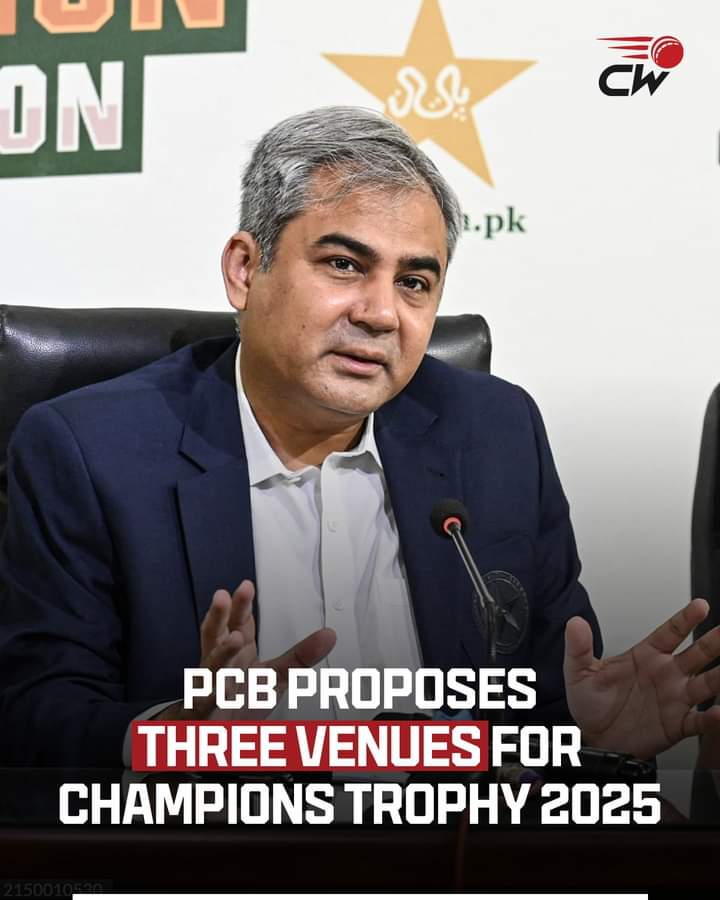 PCB has proposed 𝗟𝗮𝗵𝗼𝗿𝗲, 𝗞𝗮𝗿𝗮𝗰𝗵𝗶, 𝗮𝗻𝗱 𝗥𝗮𝘄𝗮𝗹𝗽𝗶𝗻𝗱𝗶 as venues for the 2025 Champions Trophy 🏟️

Source: 𝗘𝗦𝗣𝗡𝗰𝗿𝗶𝗰𝗶𝗻𝗳𝗼

#iccchampionstrophy2025 #ct25 #pcb #cricketfans #pakistancricket #mohsinnaqvi #icc #cricketlovers #cricketnews #cricket #cricwi