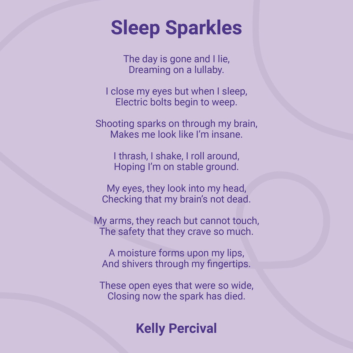 A poem about epilepsy 💜 If you want to talk to someone about how your epilepsy is making you feel, call the Epilepsy Helpline today at 01494 601 400.