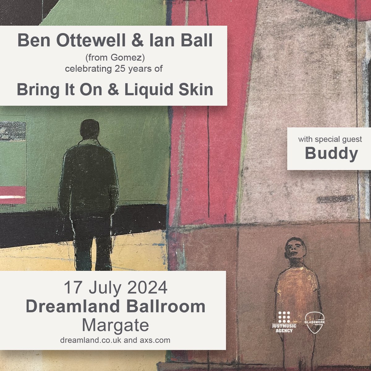 We're excited to announce that Ben Ottewell & Ian Ball (from Gomez) will be heading to our Ballroom on Wednesday 17th July 2024, celebrating 25 years of Bring It On & Liquid Skin! 🙌 Tickets are now on sale here 🎟️ bit.ly/4aSWako