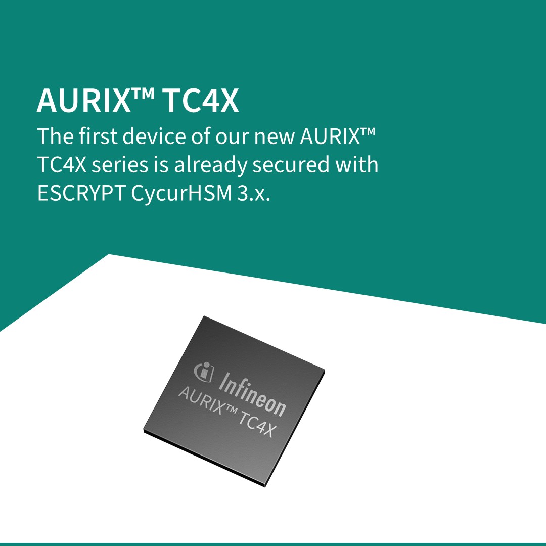 In collaboration with ETAS, we strive to optimize security levels, performance & functionality. Integrating the ESCRYPT CycurHSM 3.x Automotive Security Software Stack into the AURIX™ TC4X Cybersecurity Real-time Module (CSRM). 👉 Check for more: scom.ly/KgElbNN