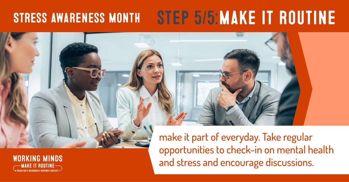 Make it part of everyday to talk about how people are feeling and coping at work.  
 
Take regular opportunities to check-in on mental health and stress and encourage open discussions. 

If you need help, check out our free online learning:

workright.campaign.gov.uk/working-minds-…

 #WorkRight