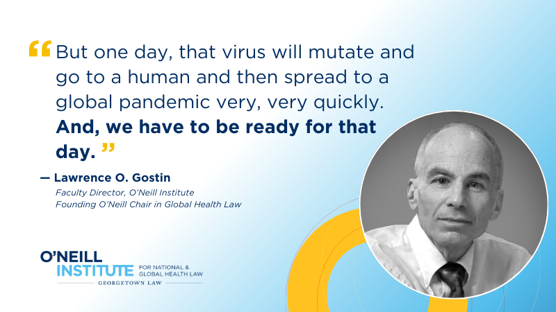 Although it’s too early to “push the panic button,” @LawrenceGostin stresses the importance of vigilance amid the bird flu outbreak. bit.ly/4bbd7Xf