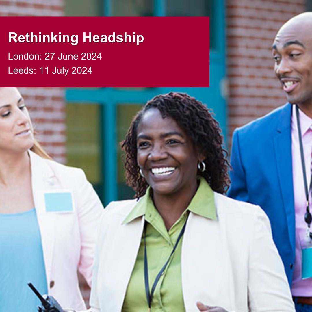 Calling all headteachers New conferences in London and Leeds, hosted by @kevbartle, former headteacher of nine years. Collaborate with your peers on how to positively influence change within and beyond school communities and what's next for headship. ow.ly/RaxT50RnZCP