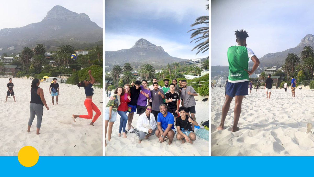 Students joining the Social Programme played FootVolley. A playful mix of volleyball and football. Lots of laughs and some fancy ‘legwork’ in the sand!

#LoveCapeTown #LearnEnglishUCT #UCTELC
