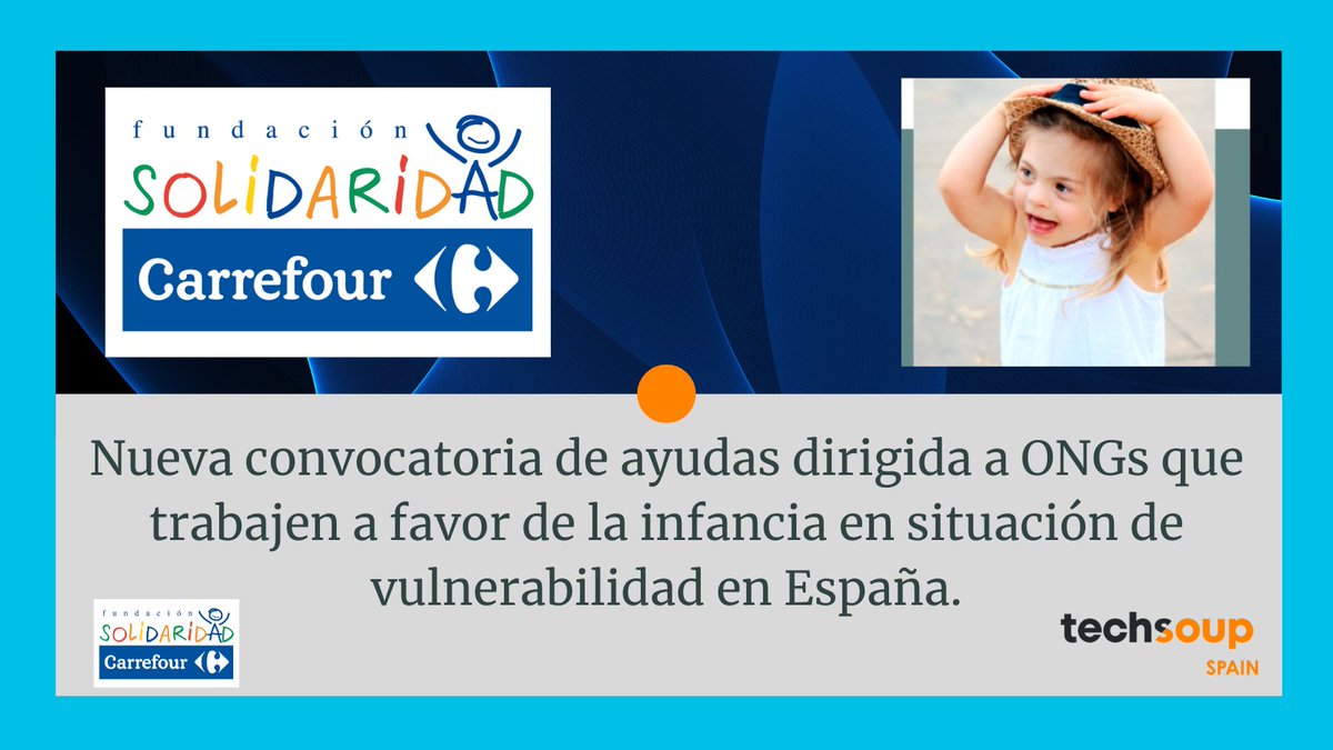 🌟 Fundación Solidaridad Carrefour lanza la XXII Convocatoria de Ayudas para #ONGs centradas en la infancia vulnerable en España. 💡

👶 Aportan 180.000€ para financiar seis proyectos. 📅 Convocatoria abierta desde el 17 de abril hasta el 31 de mayo.

 carrefour.es/grupo-carrefou…
