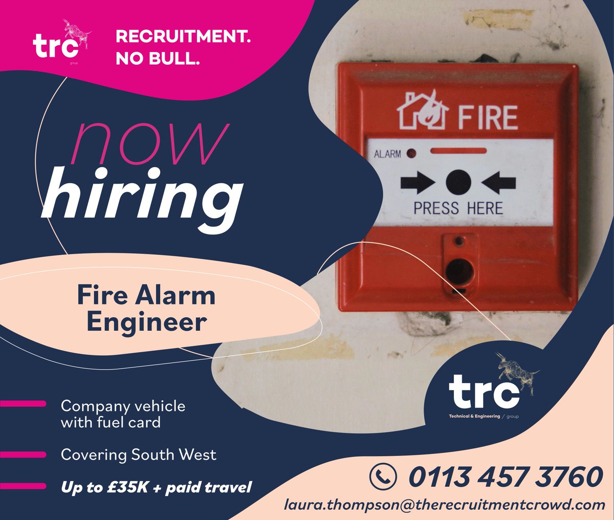 Our client is looking to recruit a Fire Alarm Engineer based in the South West. Interested? Get in touch with Laura Thompson or see our other vacancies via our website 👉 therecruitmentcrowd.com/job-search/ #firealarmengineer #southwestJobs #therecruitmentcrowd #nobull