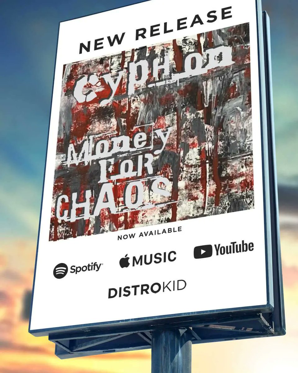 Our 'Money For Chaos' EP is now on all major streaming platforms. 

We appreciate the support and please add us to your playlists 🤘 

#Industrial #PostIndustrial #ElectronicMusic #Synthwave #NewRelease #NewMusic