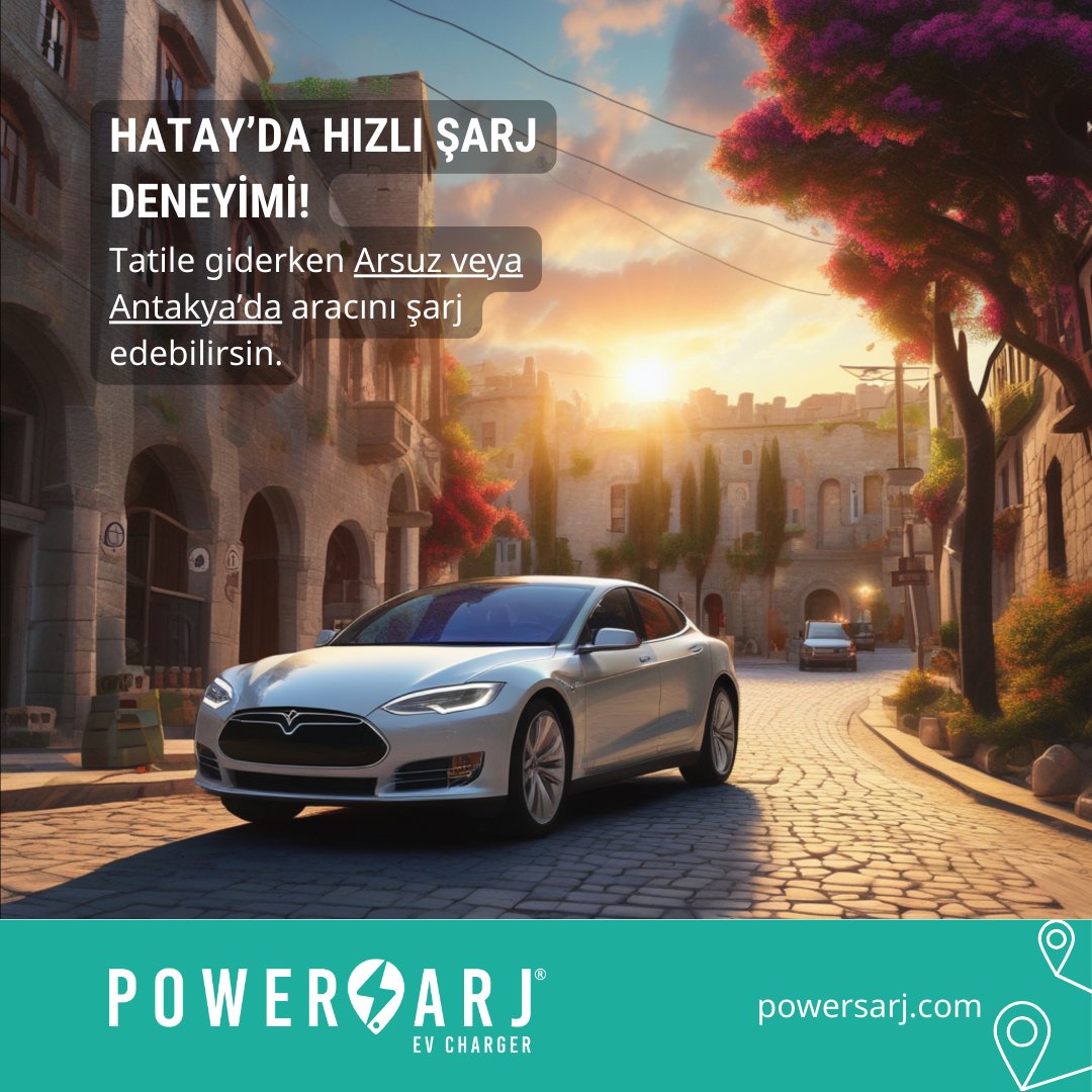 Enerji rotanız oluşturuldu.. Hatay'da hızlı şarj deneyimini keşfedin!⚡🚗 #hatay #tatil