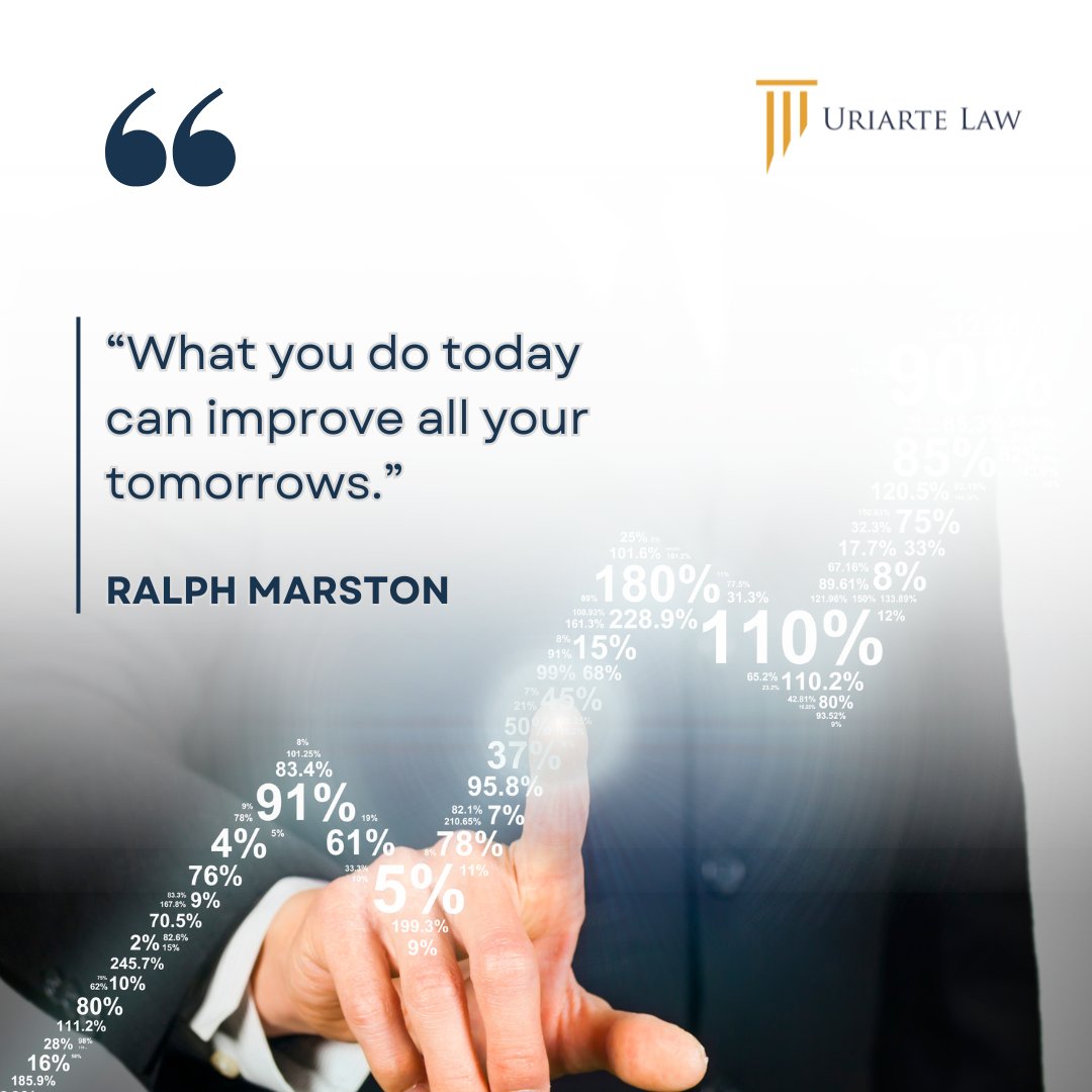 Your daily actions shape your future.  What will you do today to make yours brighter? ✨

__
#dailymotivation #liveinthepresent #makeadifference #mondays #uriartelaw