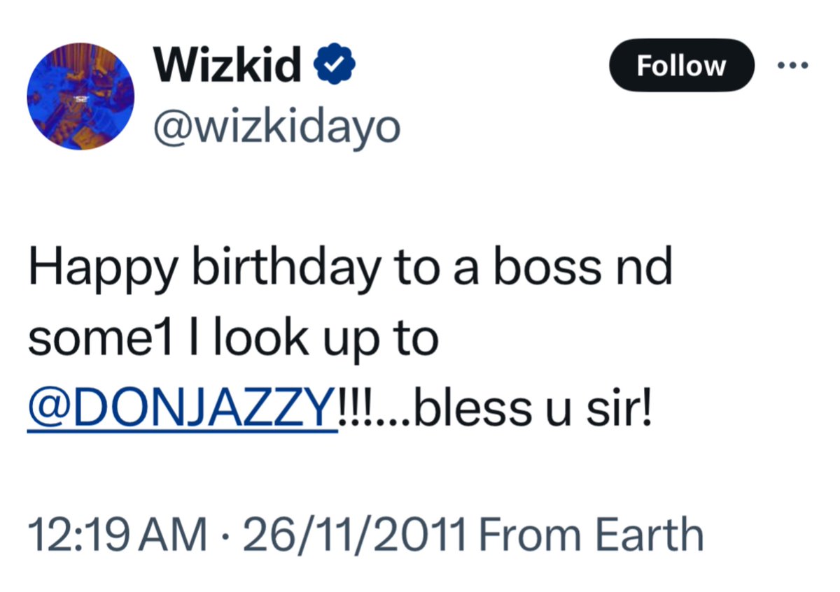 Throwback to when Wizkid celebrated his former boss.