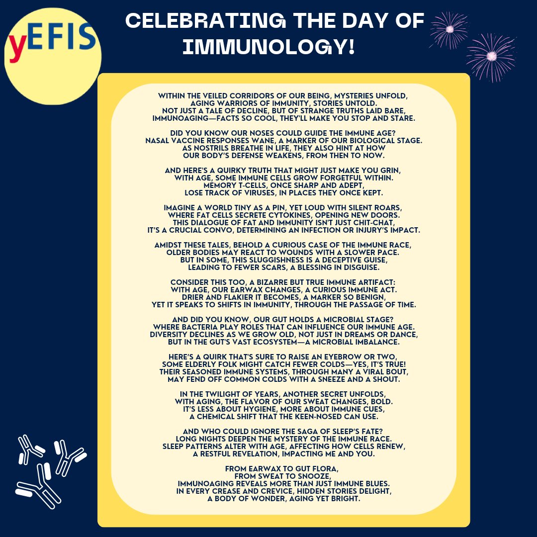 🎉 Celebrate #DayOfImmunology with a poem by Swetha Kannan! 📝 @swethakannan99 is a successful junior scientist, educator, and social entrepreneur currently pursuing her PhD in medicine at the @Cambridge_Uni @britsocimm