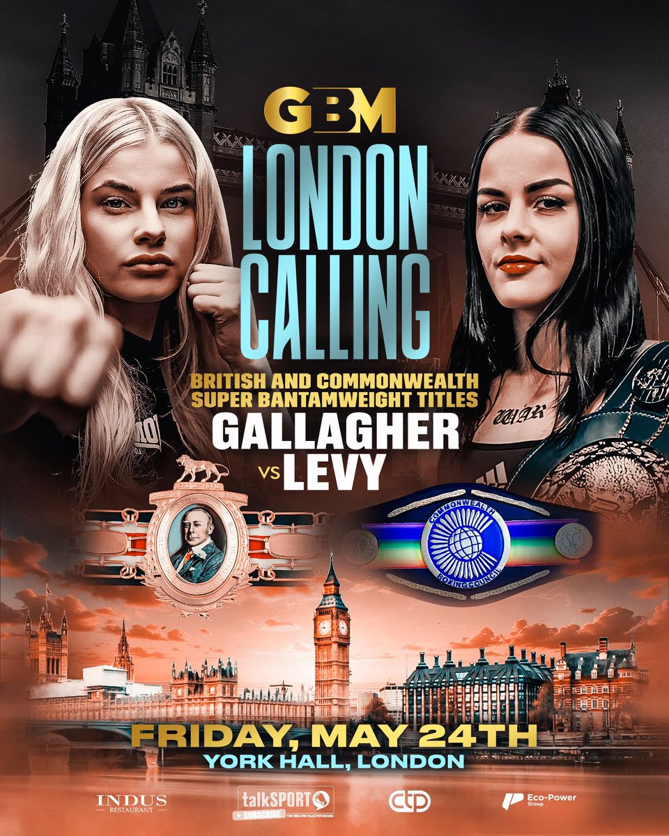𝐖𝐇𝐎 𝐖𝐈𝐋𝐋 𝐌𝐀𝐑𝐊 𝐓𝐇𝐄𝐈𝐑 𝐍𝐀𝐌𝐄 𝐈𝐍 𝐇𝐈𝐒𝐓𝐎𝐑𝐘⚔️ @tysiegallagher and @LevyStevi go head to head in just under 4 weeks time… #GBMSports | 24.05.24 | York Hall, London | @talkSPORT