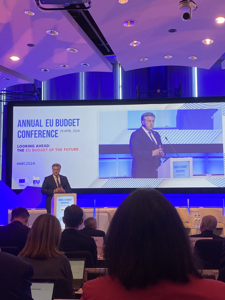 Great to hear @AndrejPlenkovic 🇭🇷underscore urgent need for the next 7 year #EUbudget to safeguard credible & influential role of the 🇪🇺 on the 🌍 stage. Robust external action budget 🗝️ to delivering this. #ABC2024