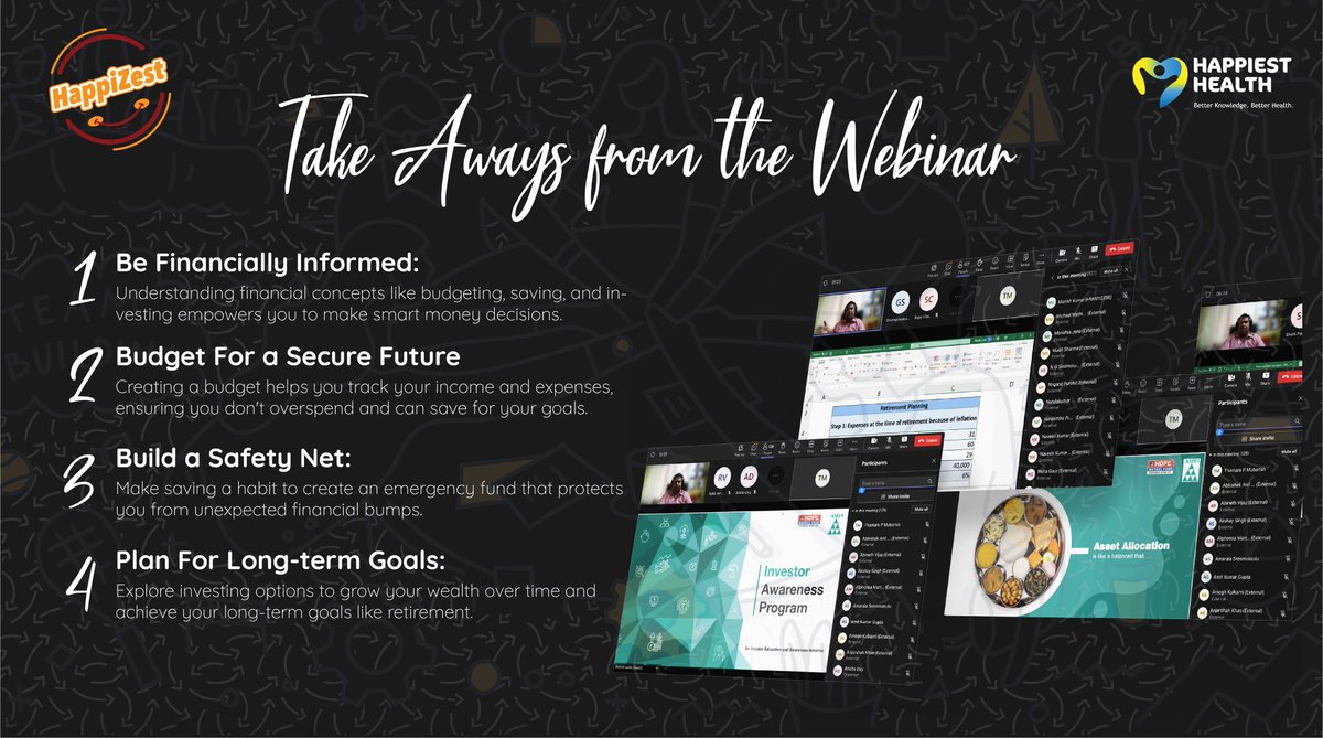 Ready to take charge of your finances? Dive into our comprehensive money management session where you'll gain essential skills and insights to make informed financial decisions. Here are insights from our exclusive webinar: 

#HappiestSelf #EmployeeWellbeing
