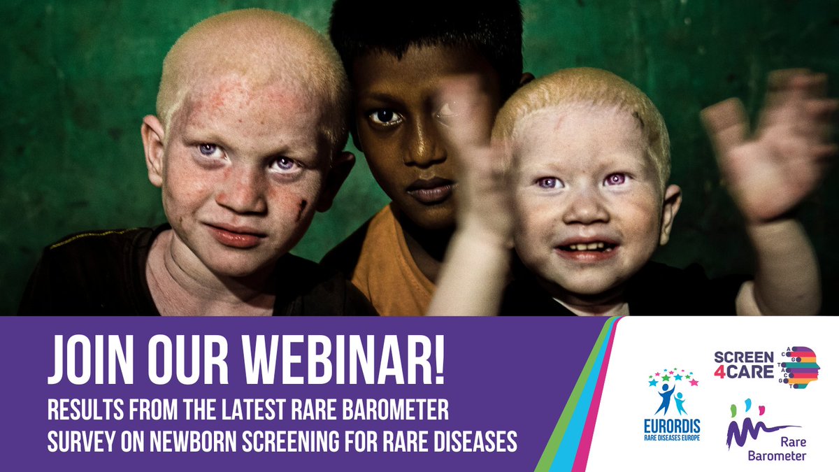 📅 Don’t miss our webinar tomorrow, April 30th, at 14:00 CEST to learn more about the key results of the latest Rare Barometer survey on newborn screening for rare diseases. To register, click here 👉 us02web.zoom.us/webinar/regist… #Screen4Care #RareDisease
