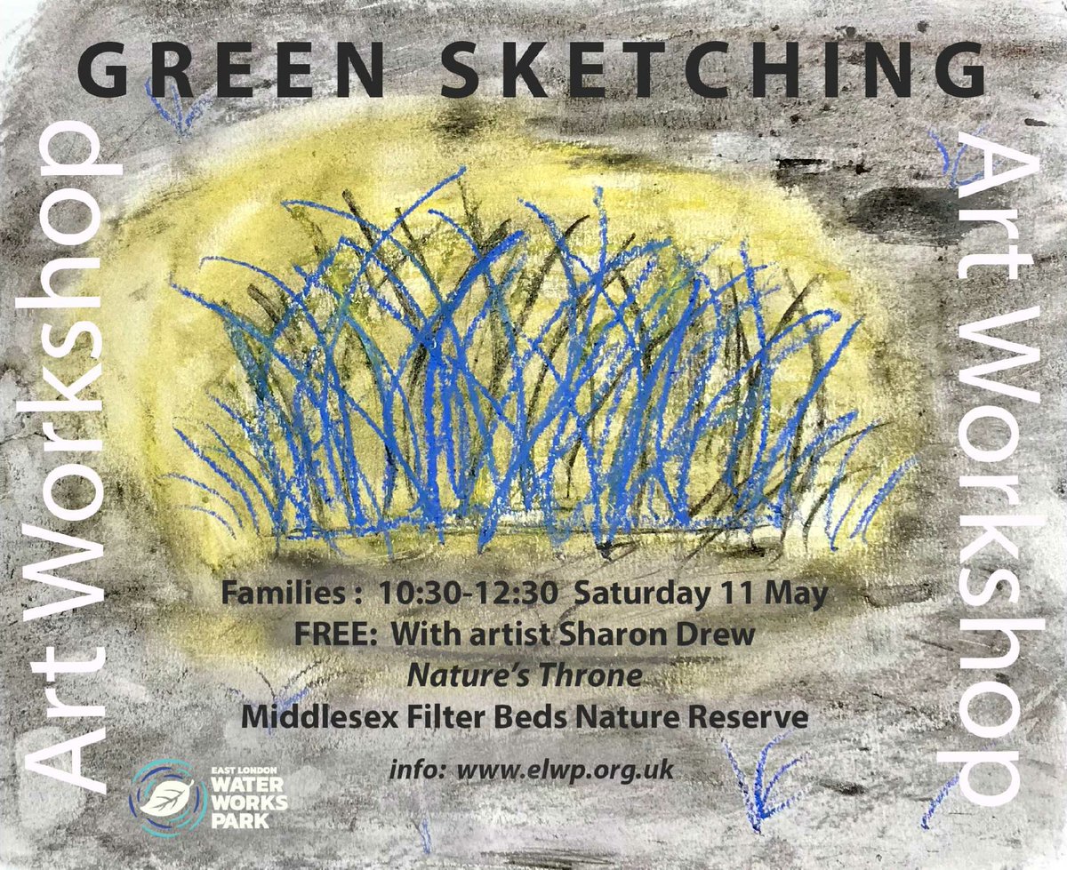 Have you discovered the joy of outdoor #GreenSketching? Here's your chance! Two free workshops in May Join @sharondrewinfo families session on Saturday 11 May, 10.30 - 12.30 at Middlesex Filter Beds: eventbrite.co.uk/e/green-sketch… Adults-only on Sunday 12 May: eventbrite.co.uk/e/adult-green-…