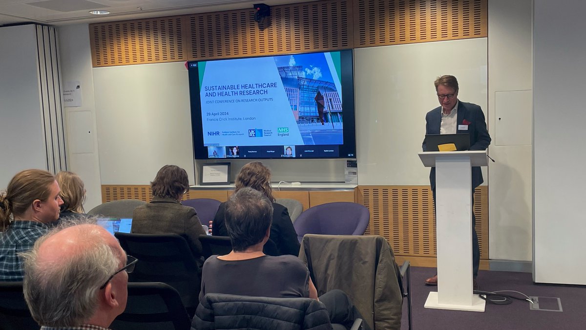 Professor Sir John Iredale welcomes attends to today's conference at @TheCrick to share learning and research outcomes that are helping to build a #GreenerNHS