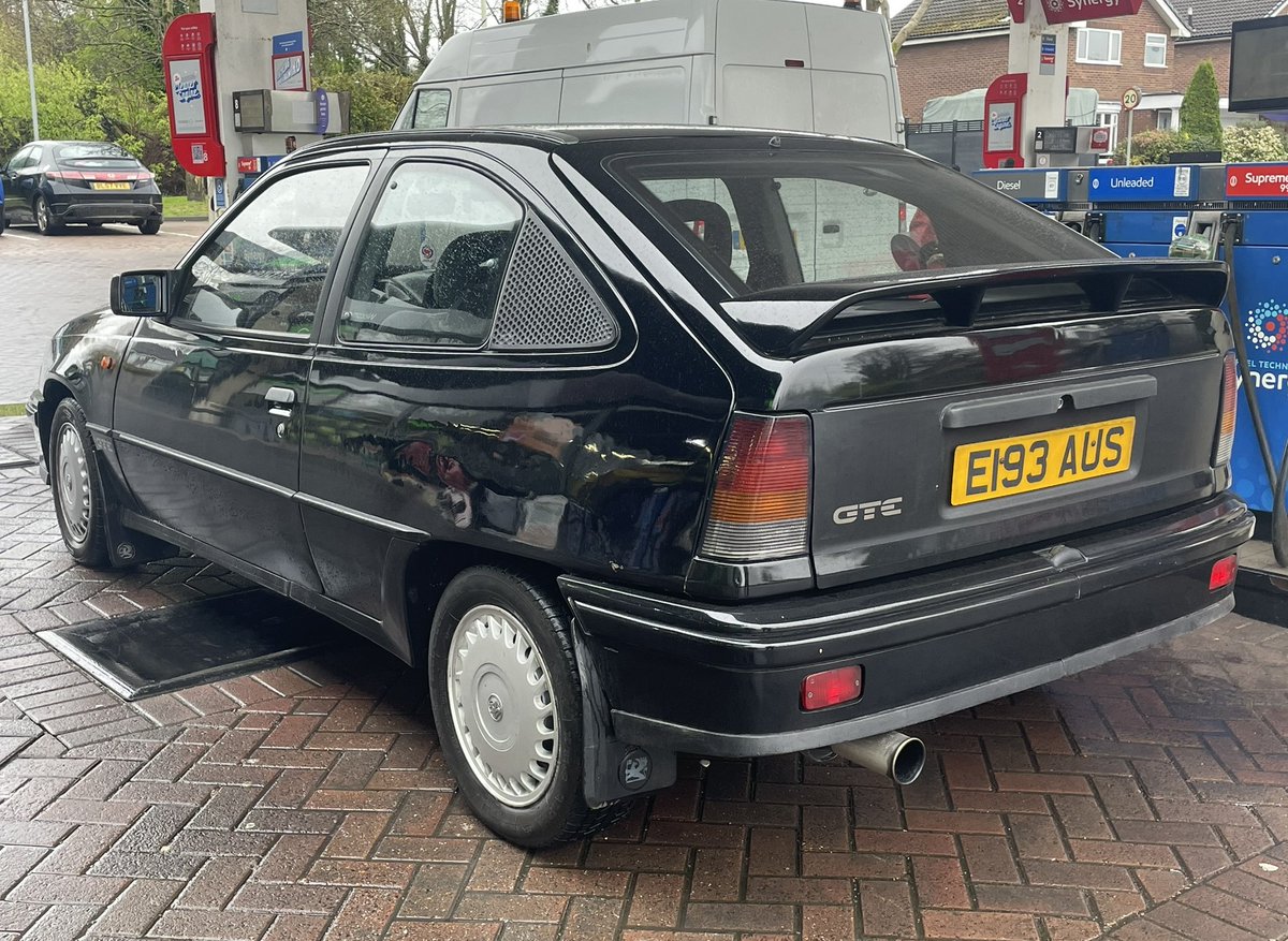 A recent spot is this @vauxhall @opel #astragte #vauxhallastragte. This one was first registered in May 1988 making it nearly 36 years old. #hothatch #astra #vox #vx220 #astragsi #novagte #novasr #astraturbo #retrocars #hothatches #hatchback #carsofthe80s #205gti #rsturbo #Car