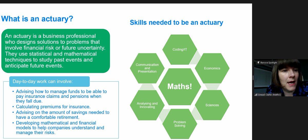 Our latest @ActuariesIE  #TransitionYear #WorkExperience is up and running!

Back by popular demand, Sinéad Clarke is starting us off with an explanation of what an actuary is, what she expected the role to be and how it changed as she became more senior.

#SavvyTeens