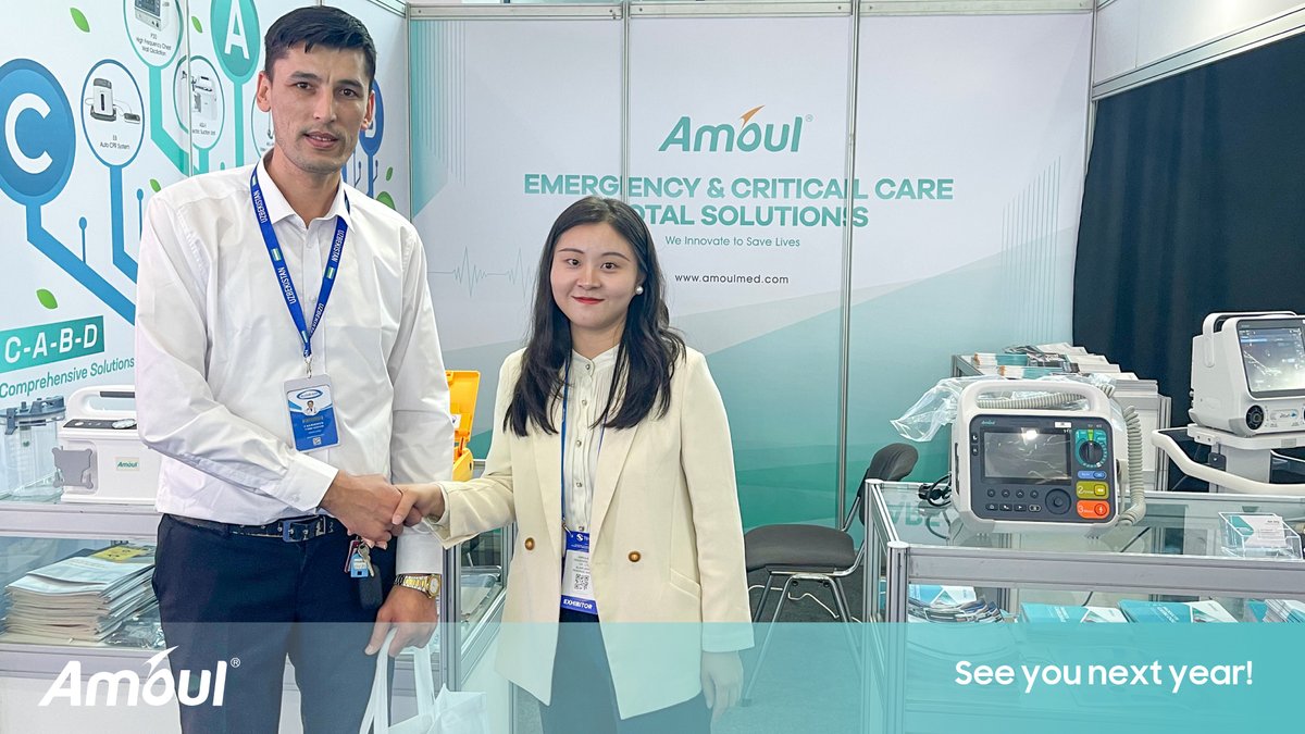 Something exciting happened during the Uzbekistan Medical Exhibition, #TIHE 2024! 
Amoul® brought the latest emergency and critical care solutions to the event, and our top-quality medical technologies shone bright! ✨Thanks to everyone who visited our booth during the event! 🤝