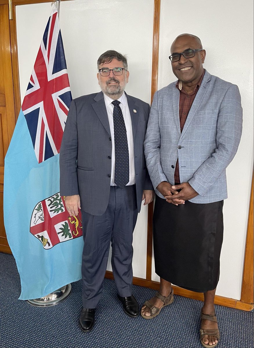 Delighted to have met with Minister for Health, Hon. Ratu Dr Atonio Lalabalavu. His dedication to championing the HIV agenda in Fiji promises significant health security impacts for the region. Proud of the strong partnership between Fiji and UNAIDS. #UNAIDS #HealthLeadership