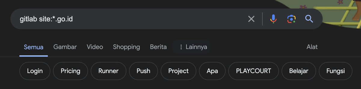 Ada buanyak sih yang pake gitlab public access di .go.id, 
here is some secret sauce simple search di google, 

maybe security issue or not who knows. 👀