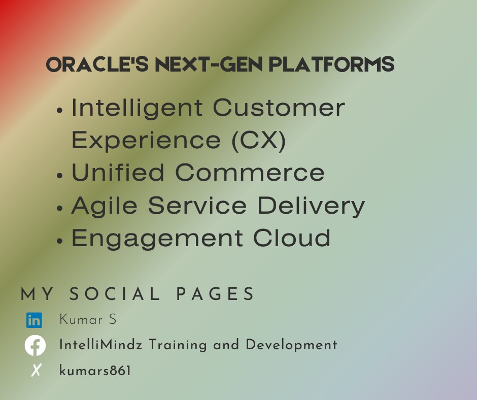 Elevate customer journeys with Oracle's Next-Gen Platforms!Redefining experience excellence in the digital age.

#CustomerExperience #CX #DigitalTransformation #Oracle #Innovation #Tech #NextGen #CustomerSuccess #DataDriven #Omnichannel #Personalization #BusinessGrowth