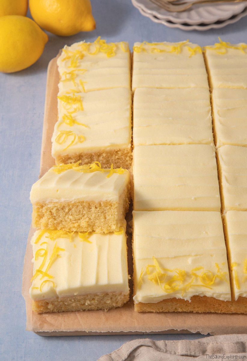 New! Lemon Traybake Cake - an easy and zesty sheet cake! This fluffy lemon zest infused cake is easy to make and serve, plus it's topped with a fruity lemon buttercream too. Get the recipe: buff.ly/3QrJ7yf