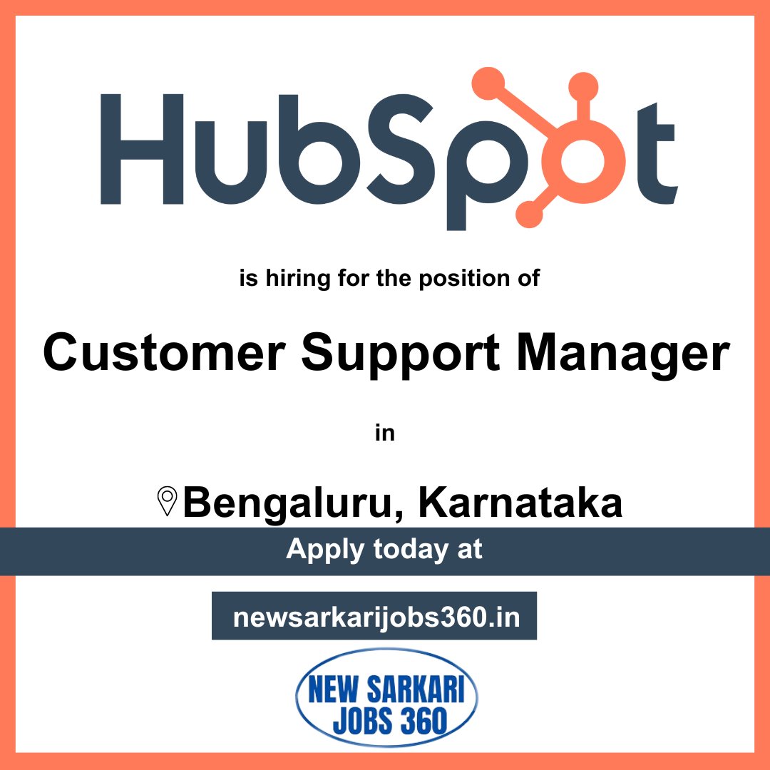 🌟 Ready to lead a team dedicated to customer success? HubSpot is seeking a Customer Support Manager in Bengaluru, Karnataka! 🚀 If you're passionate about empowering customers and driving results, apply now! #HubSpotCareers #CustomerSupportManager #BengaluruJobs