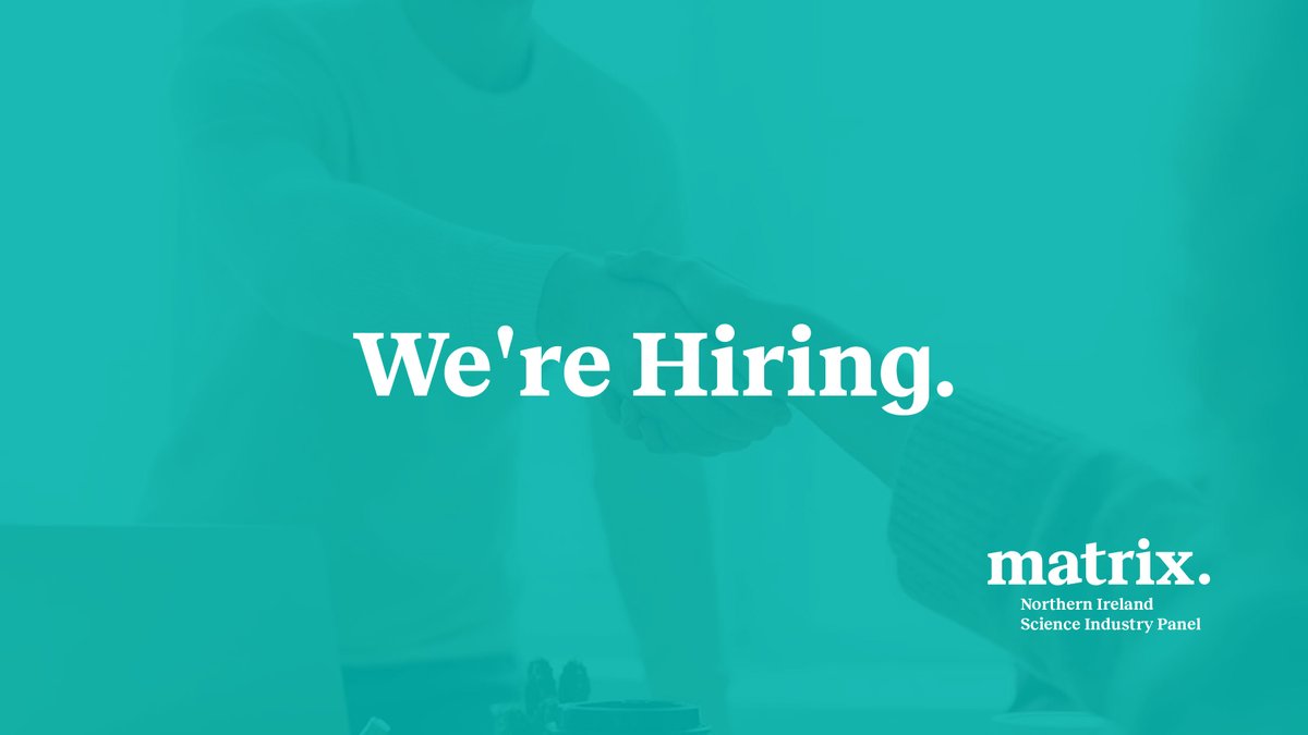 📢 JOB ALERT 📢 Very exciting news!! Matrix are hiring a Communications and Design Manager! The successful candidate for this one year interchange opportunity will work within the Futures, Research and Development Unit (FRDU), based at @Economy_NI and will be responsible for…