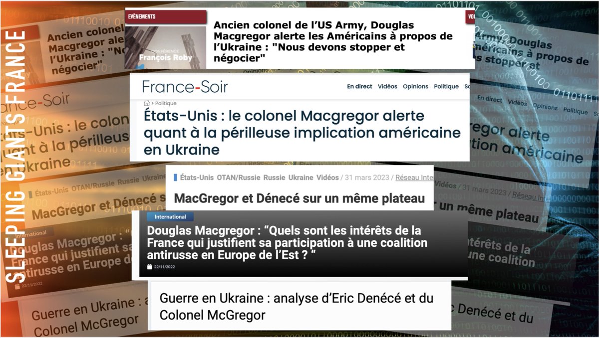 #Propagande russe Nos amis de @StopFundingHate ont constaté hier soir sur une chaîne anglaise similaire à Cnews la présence de MacGregor, ex militaire américain devenu propagandiste de Poutine. Il est bien connu et apprécié par la complo/fachosphère française également.