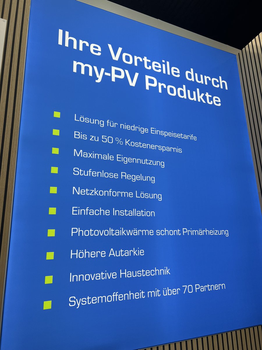 Es war eine äußerst erfolgreiche Messewoche auf der IFH in Nürnberg! Bald steht schon die nächste Messe an: Im Juni sind wir auf der Intersolar in München vertreten. Mehr Infos zu den kommenden Veranstaltungen gibt es außerdem auf unserer Website: my-pv.com/de/info/termin…