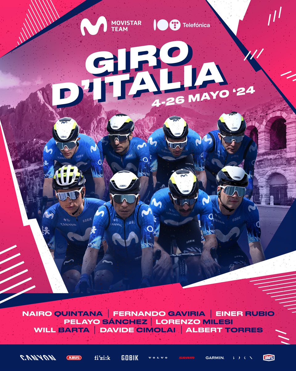 ✈️🇮🇹🫵 ¡Listos para el @giroditalia! 

🎟 @NairoQuinCo
🎟 @Einerrubio1
🎟 @FndoGaviria
🎟 @willbarta
🎟 @alberttorresb
🎟 @pelayo_mayo
🎟 Lorenzo Milesi
🎟 @cimo89

📙 bit.ly/guiaGiroMasc24

#RodamosJuntos | #Giro