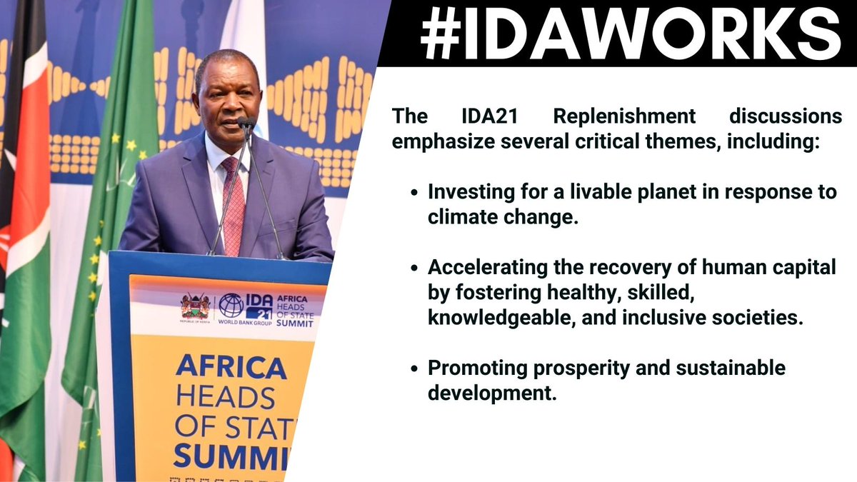 #IDA21NAIROBI,#IDAWORKS Prof. Njuguna Ndung'u explains #IDA21 replenishment critical themes as follows :