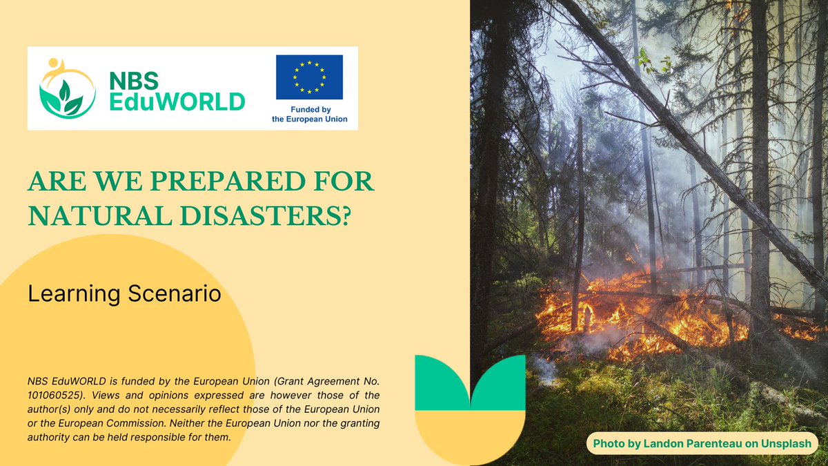 Are we prepared for natural disasters? 🌪️📚 This @NBS_EduWORLD Learning Scenario teaches the significance of constructing resilient structures with nature-based solutions! 🏗️🌿 This scenario trains young minds to face natural events! 👨‍🏫 Don't miss it! 👏bit.ly/48SMNRs